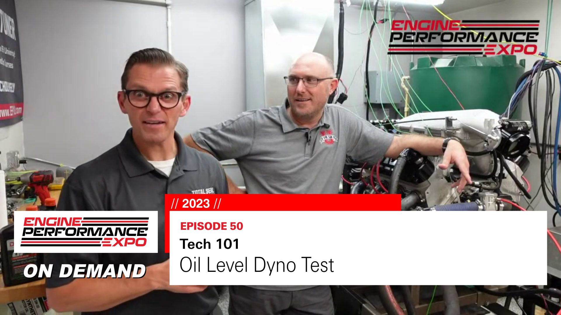 Tech 101 Oil Level Dyno Test Engine Performance Expo